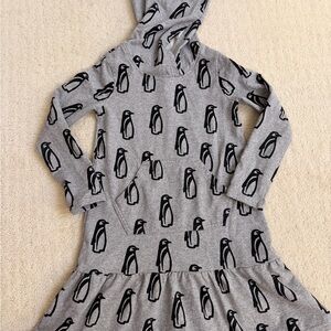 Tea Collection Penguin Hooded Sweatshirt Dress